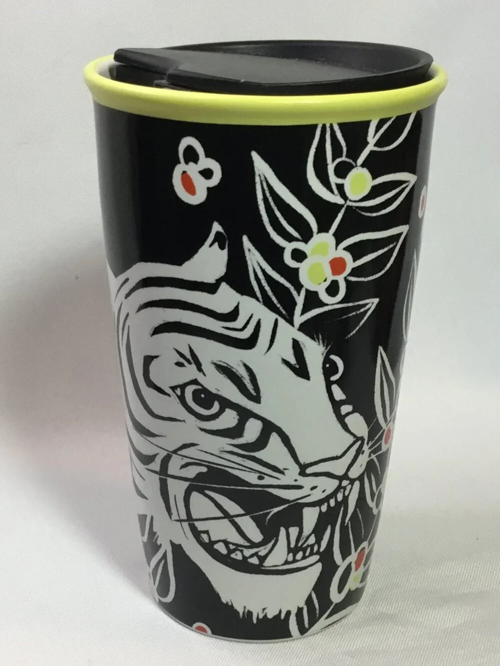 2018 Starbucks Sumatra Collection White Tiger Travel Tumbler w/Lid Mug Cup 12oz